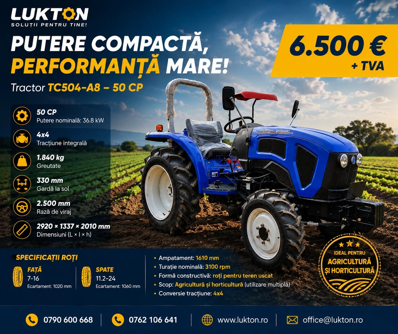 Tractor agricol Lukton utilaje
